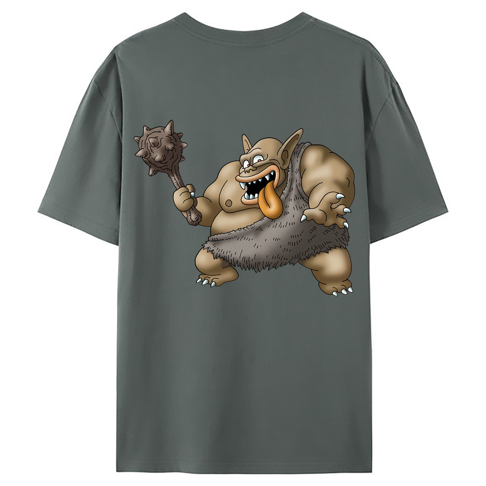 （画像用） ドラゴンクエスト Doragon Kuesuto Dragon Quest 綿100％ メンズ半袖Tシャツ（バックプリント） 通気性